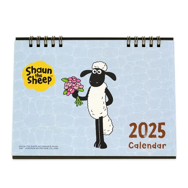 2025 DESK CALENDAR Shaun the Sheep (January 2025 December 2025