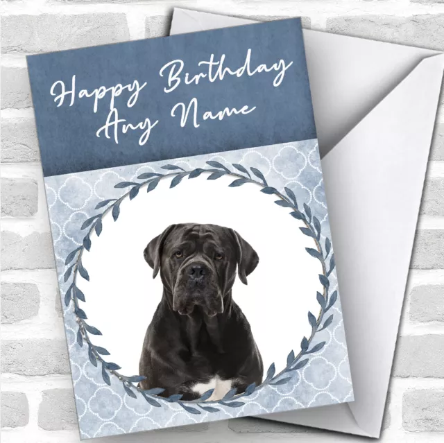 Cane Corso Dog Blue Animal Personalised Birthday Card