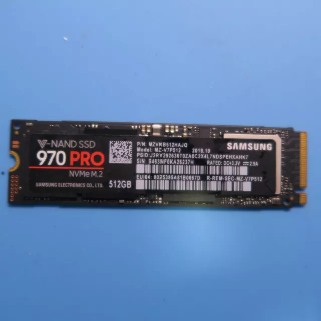 512GB Samsung 970 PRO m.2 NVMe SSD