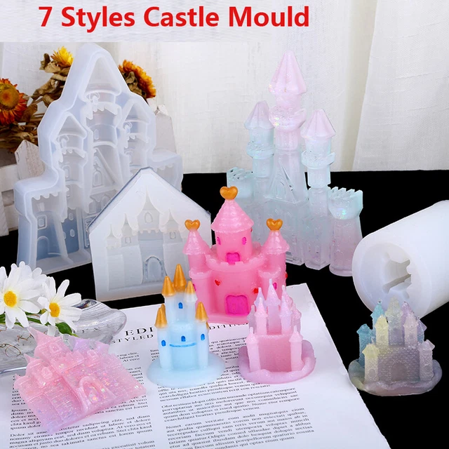 3D Burg Silikon Harz Gießform Kristall Schmuck Herstellung Epoxid Form Handwerk