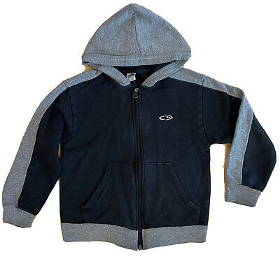 Champion Boys Hoodie Full Zip Sweatshirt Jacket Small S/P 6-7 Black Gray