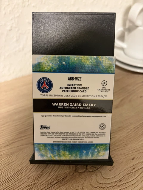 Topps Inception Booklets TOPPS INCEPTION UCC 24/25 Booklet Warren Zaire-Emery /2 Auto Patch Nike ...