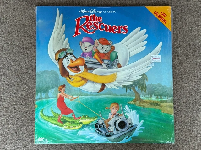 3 DISNEY LASERDISCS The Rescuers, Rescuers Down Under, Great Mouse ...