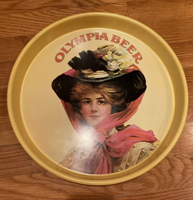 Vintage Olympia Beer Metal Advertising Serving Tray Washington