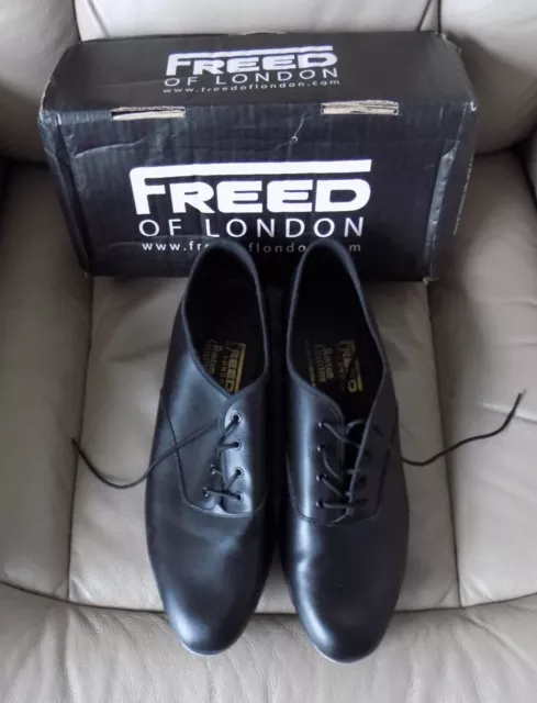 SCARPE DA BALLO TAP OXFORD NERE PU SOLO RUBINETTI DA UOMO UK TAGLIA 9 indossate una volta in perfette condizioni