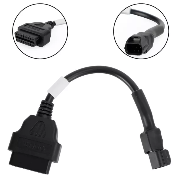 Motorcycle 3 Pin To 16 Pin Adapter OBD2 Diagnostic Cable Connector Pour KYMCO