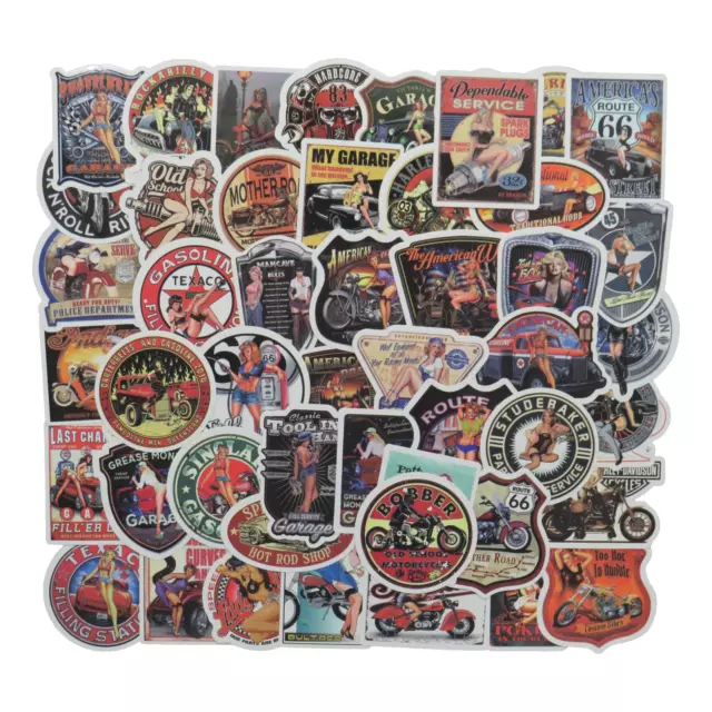 Biker Aufkleber Pin Up Girls Sticker Set 50 Stück Stickerbomb