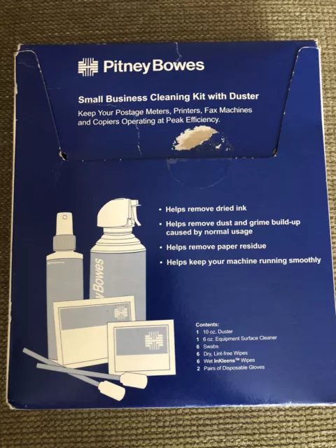 PITNEY BOWES Small Business CLEANING KIT With Duster Open Box See Pictures