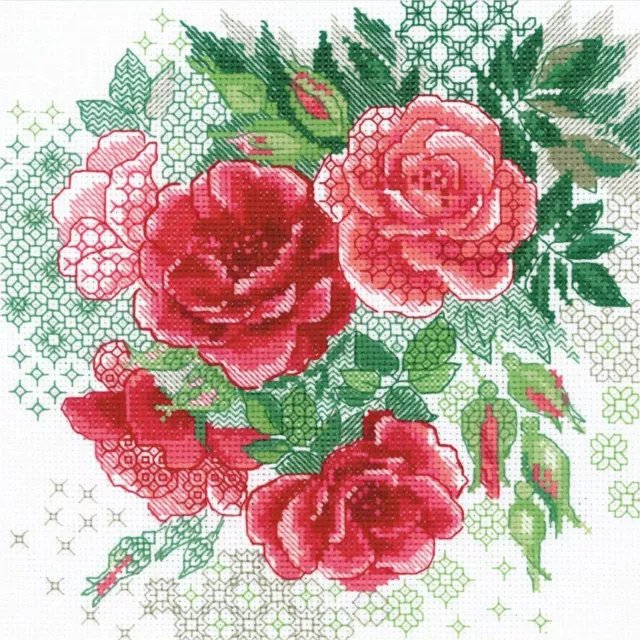 Cross-stitch kit Red Rose 1916 Riolis