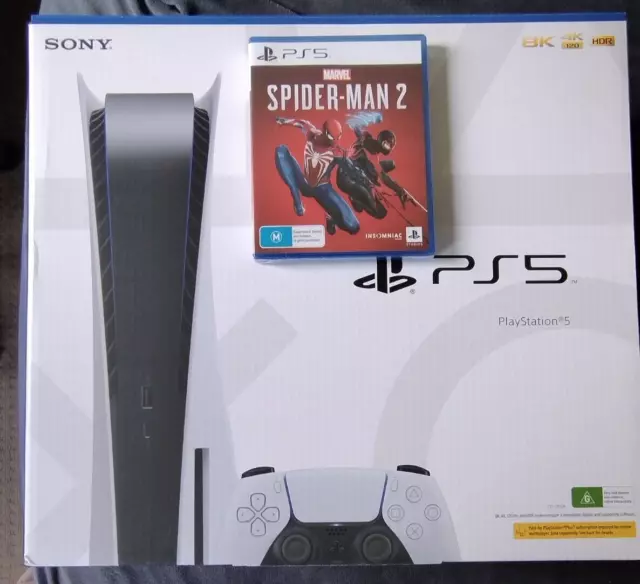 PlayStation 5 Console + Marvel’s Spider-Man 2 Bundle - Fast Shipping - AU Stock