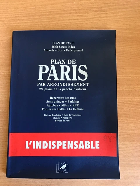  plan de paris par arrondissement et 29 plans de la proche banlieue 