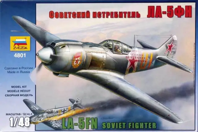 1:48 Zvezda La-5 Fn Soviet Fighter Kit Z4801 Model