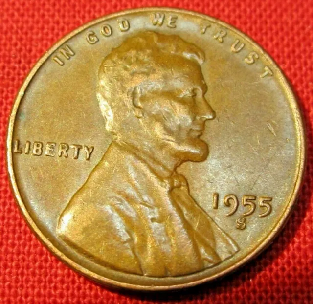 1955 S Lincoln Wheat Cent - G Good to VF Very Fine