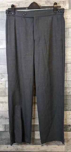 Armani Collezioni Trousers Wool Blend Grey Mens Size 34W 34L Straight Leg Smart