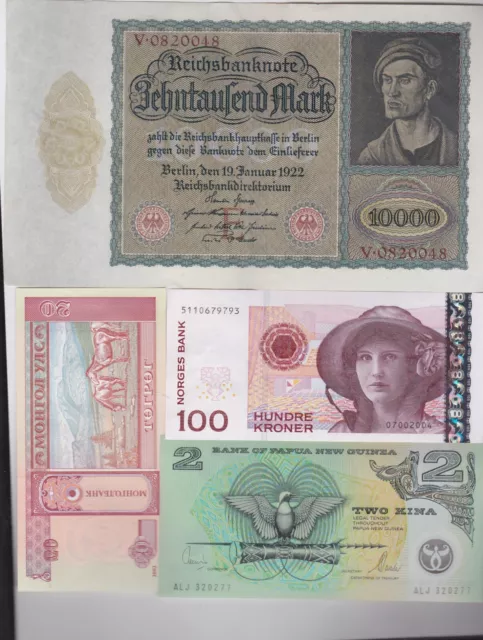 17 Different World Banknotes In Near Mint & Mint Condition