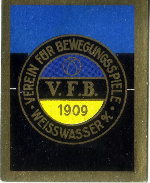 Fußball SAMMELBILD KURMARK SPORTWAPPEN S5 B8 SOFV 1930-31 * VfB WEISSWASSER 1909