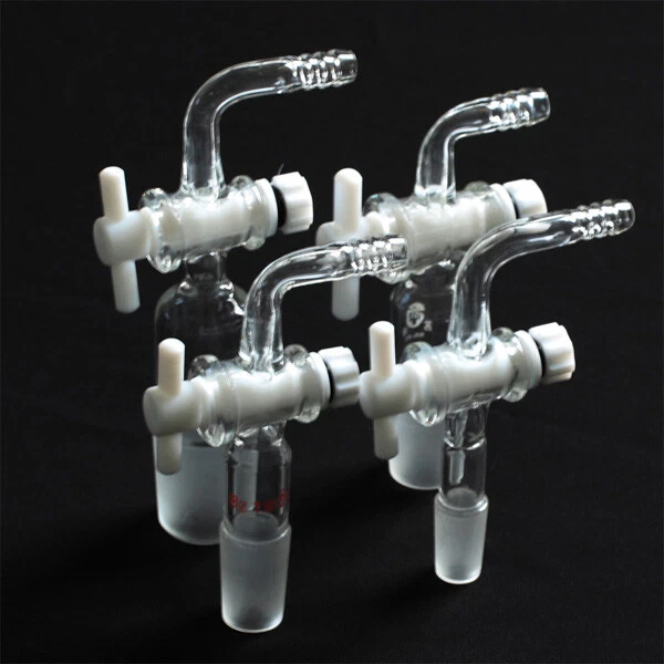 Organic Lab Straight Glass vaccum adapter with hose connection 1/3/5pcs