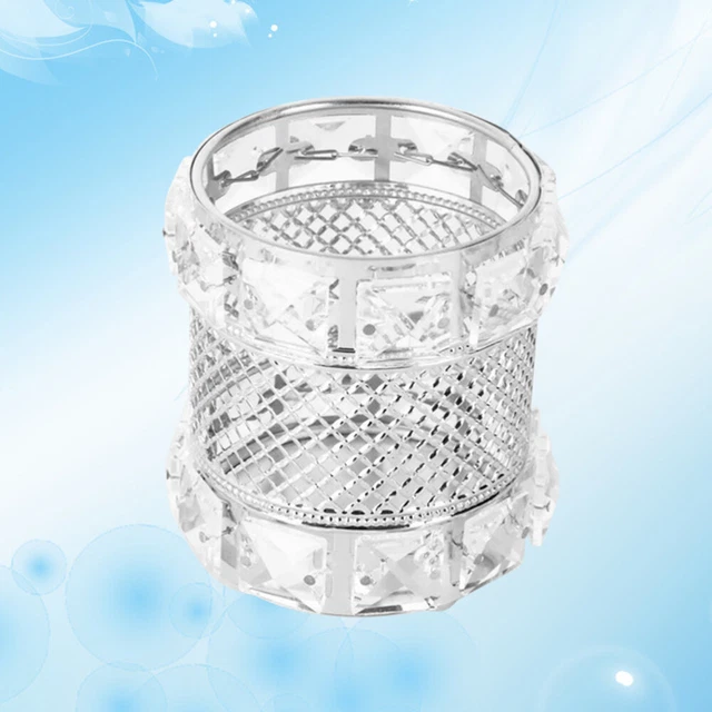 Organizador de cepillo de maquillaje de cristal vacío soporte bolígrafo contenedor cosmético mujeres damas