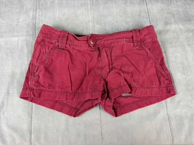 Mossimo Supply Company Size 1 Women Low Rise Short Shorts Red 1" Inseam