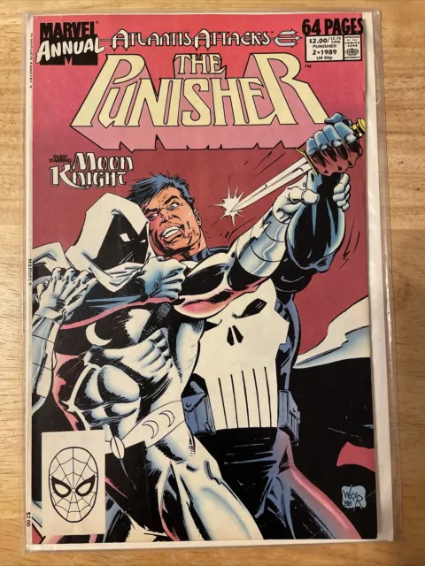 The Punisher Annual 2 Marvel Comics 1989 Atlantis Attacks  Marvel  Moon Knight
