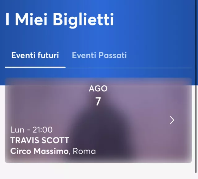 Biglietto Concerto Travis Scott - 07/08 	Circo Massimo, Roma