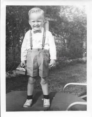 PORTRAIT OF A YOUNG BOY  Found Photograph bw Original  VINTAGE JD 010 7 II