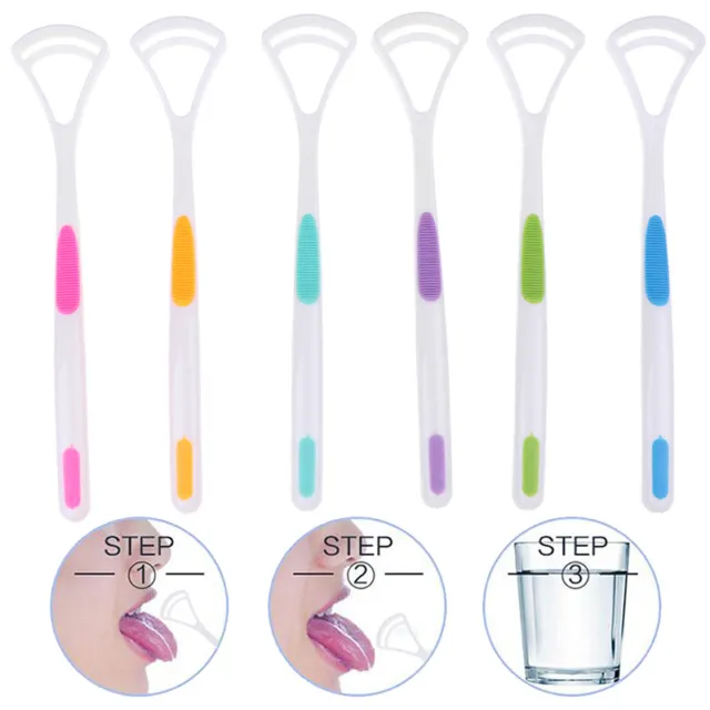 1X Tongue Scraper Brush Cleaning Oral Mouth Hygiene Toothbrush Dental Care To:kx