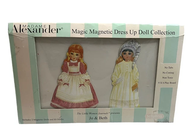 MADAME ALEXANDER Little Women Jo & Beth Magnetic Paper Doll Outfits