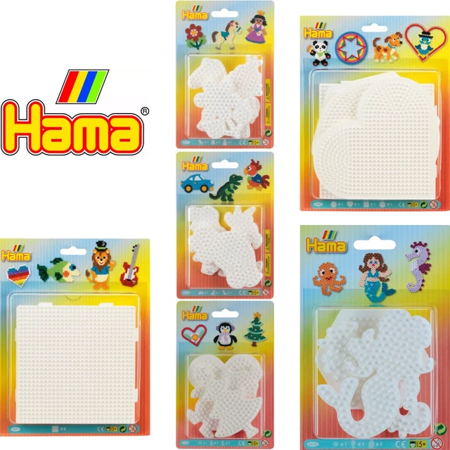 Hama Beads Peg Boards Assorted Shapes Peg Board Pack Kit Gift Girls Boys Kids, Melty Beads Peg