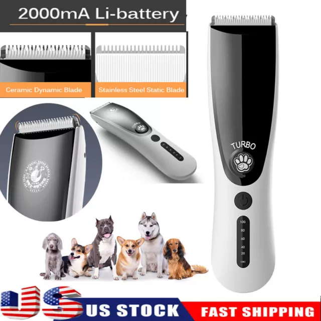 Pet Dogs Cat Grooming Clippers Hair Trimmer Groomer Shaver Razor Quiet Clipper