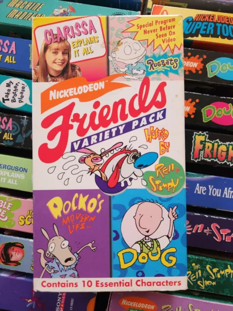 Nickelodeon Friends Variety Pack VHS Tape Rocko’s Modern Life Ren & Stimpy Doug