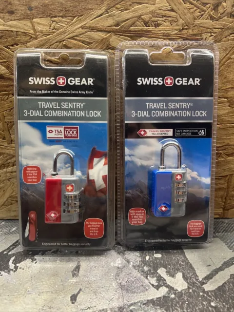 2 PACK SWISS GEAR Luggage Lock Suitcase Travel 3 Digit Combination. TSA Approved