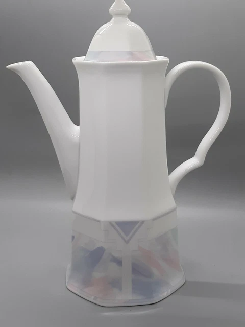 Savoir Vivre Celina Fine China Coffee Pot with Lid, Thailand, EUC