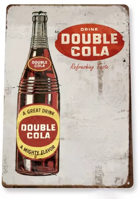Double Cola Tin Sign Chattanooga Tennessee Ski Chaser Oranta Dry Seminole Flavor