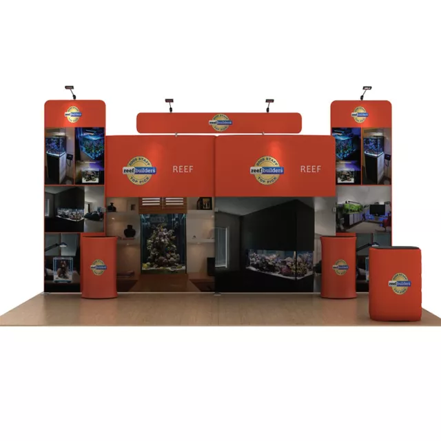 20ft portable custom trade show booth pop up display backdrop wall advertising