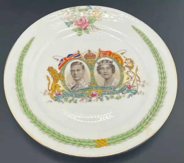 Aynsley King George Vi Queen Elizabeth Coronation 1937 Small Plate
