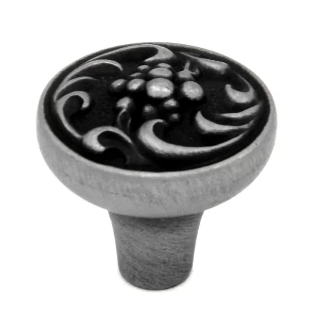 P3094-SPA Satin Pewter Antique 1 3/8" Round Cabinet Knob Pull Hickory Altair