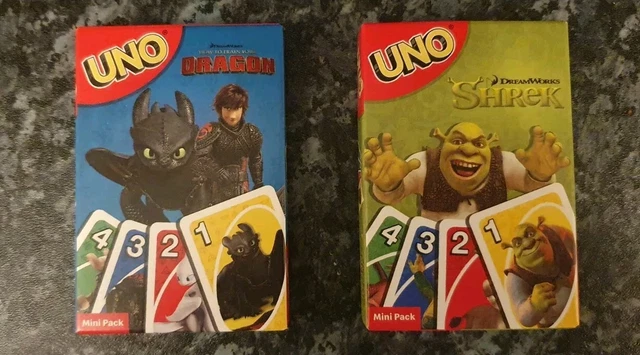 Shrek Uno Reverse Card Rassies MCDONALDS - UNO Cards Mini Pack - How To Train Your Dragon / SHREK £8. ...