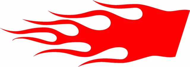 Red Flames x 2 vinyl graphics car side stickers decals,tribal fun racing 004 med