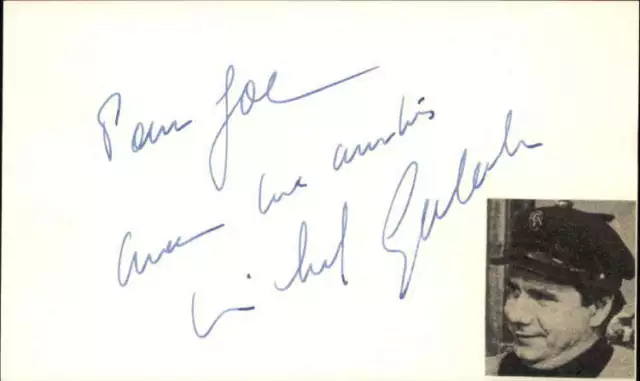 Michel Galabru D.2016 French Actor Signed 3" x 5" Index Card