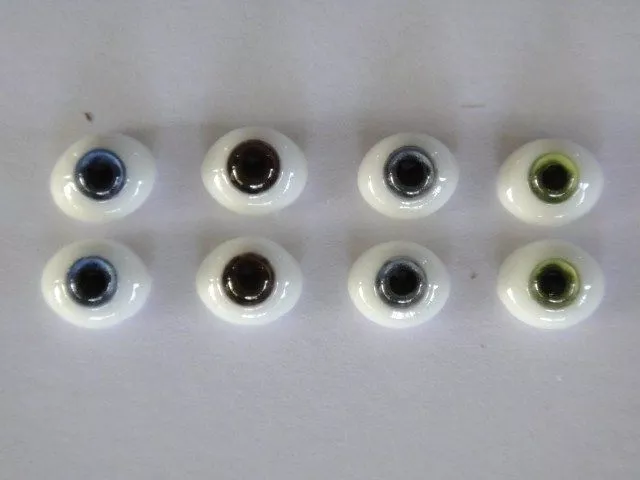 Occhi IN Vetro 8 MM per Bambola Antiche O Moderno - Reborning - Doll Eyes