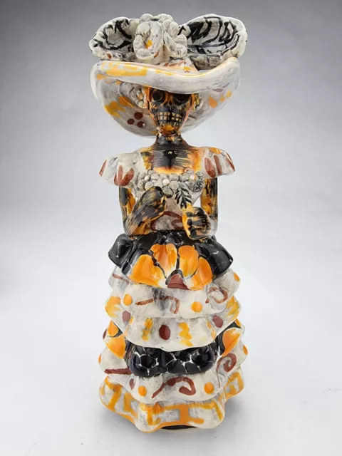 Dia de Muertos Mini Catrina Talavera Mexican Art OWT