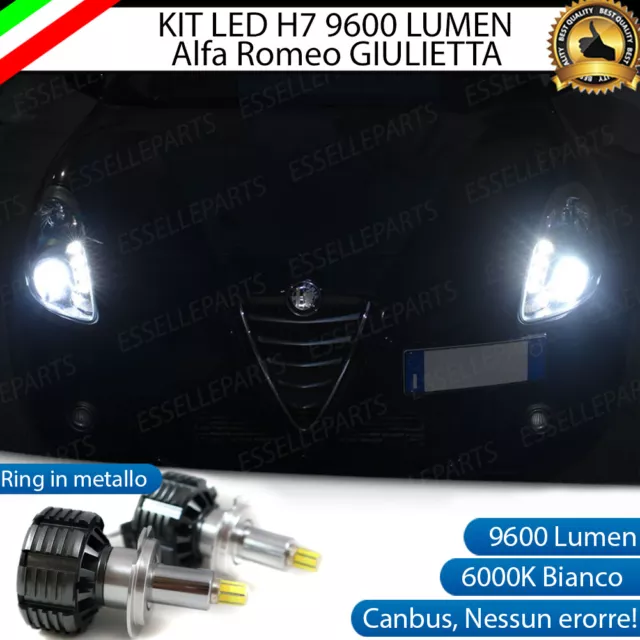 kIT FULL LED ALFA GIULIETTA LAMPADE LED H7 6000K XENON BIANCO GHIACCIO NO AVARIA