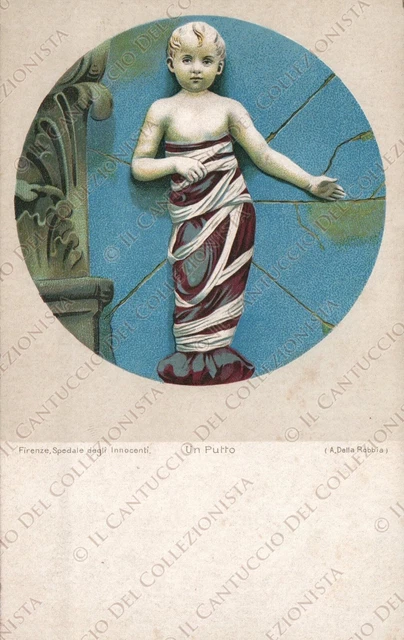 Un Putto Spedale degli Innocenti Firenze arte Cartolina