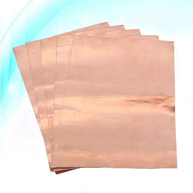 5 un. hojas cortables de papel de papel de aluminio de cobre hágalo usted mismo material artesanal soldadura conexión a tierra