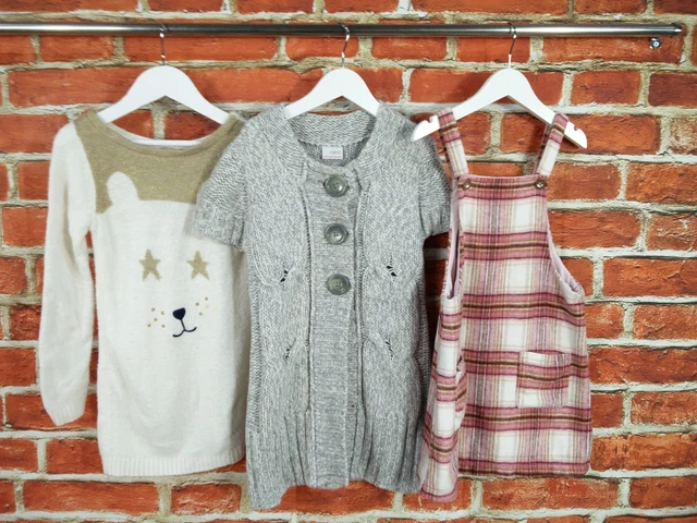 Girls Bundle Age 5-6 Years Next Carters Knit Jumper Dress Pinafore Kids 116Cm