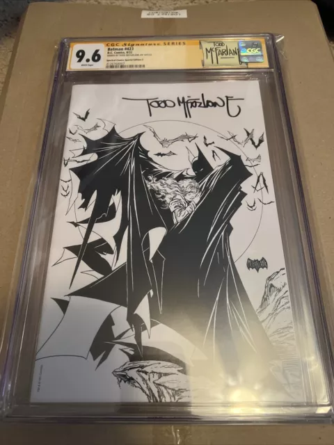 Batman 423 VIRGIN SKETCH VARIANT CGC 9.6 NM SS SIGNED BY TODD MCFARLANE🔥
