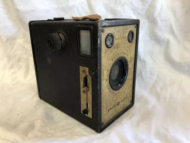 Vintage AGFA Ansco B-2 Shur Shot Box Film Camera - COLLECTIBLE - ANTIQUE