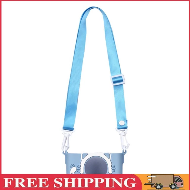 Portable Mini Cartoon Camera Cover Adjustable Silicone Shell (Blue Cat)