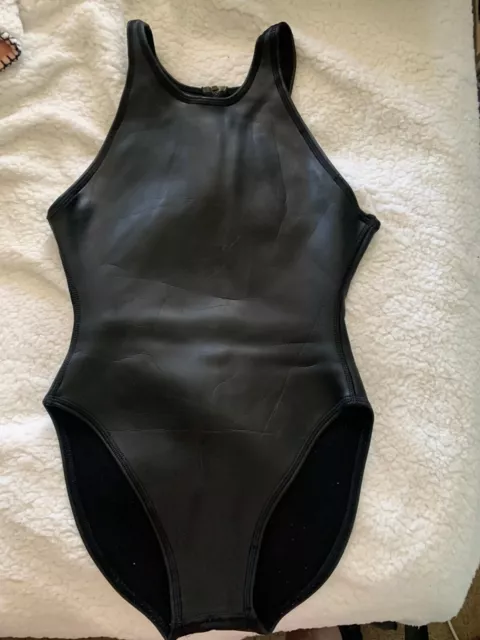 TRUWEST WATER POLO suit rubber swimsuit Neoprene vintage shiny wet look ...